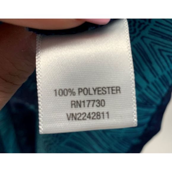 Dress Teal Scoop Neck cris cross back - Picture 4 of 5